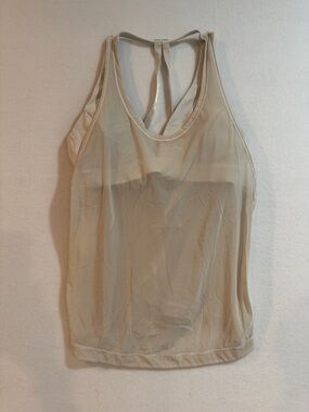 lululemon athletica Beige Sheer Racerback Tank